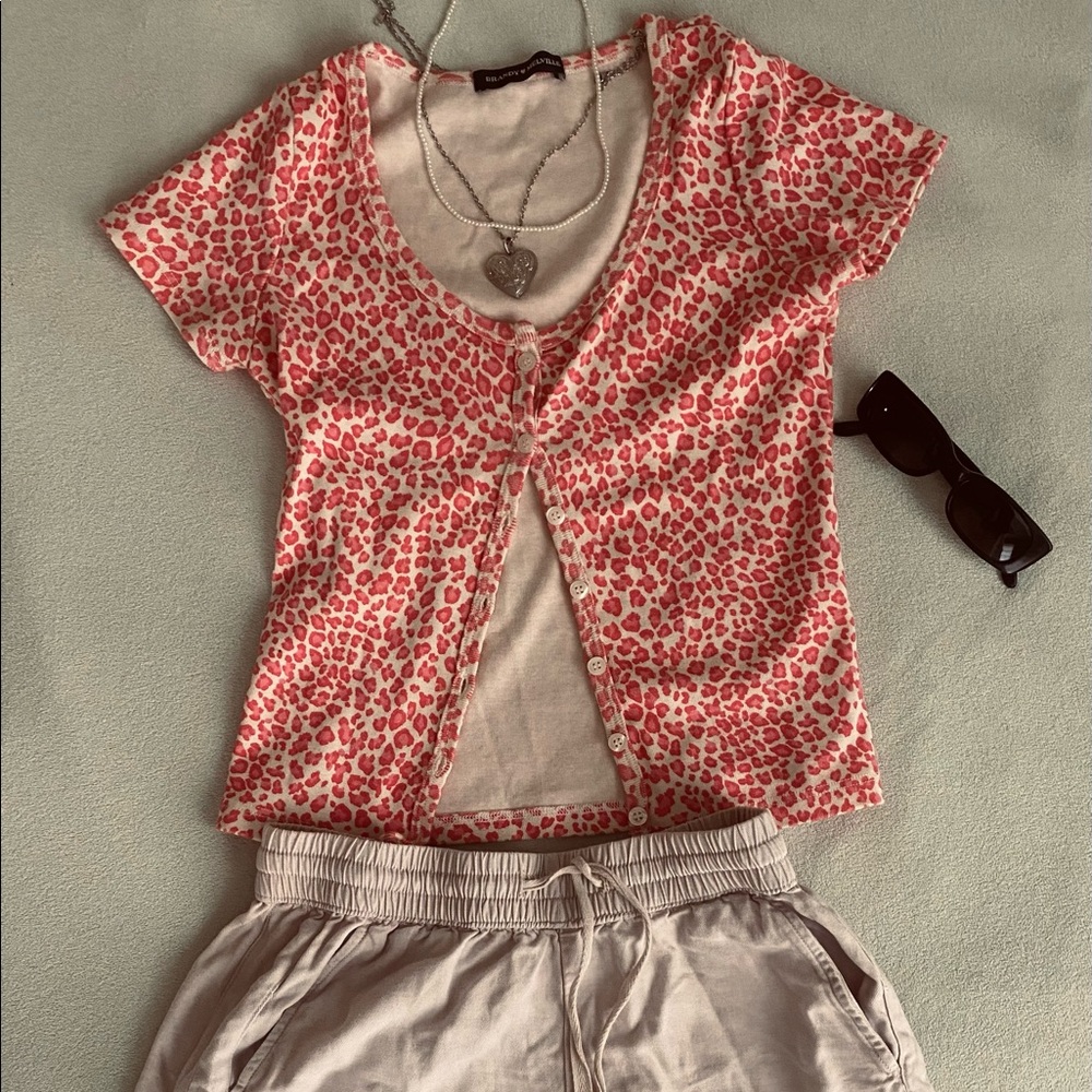Brandy Melville Cheetah Print Zelly Top